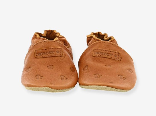 Chaussons cuir souple bébé Mywood ROBEEZ© - marron